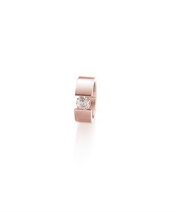 Anel Aço Inox – Zircónia Branca 8mm (Modelo Bicolor)
