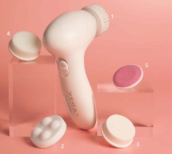 Escova Elétrica de Limpeza Facial – Limpeza Profunda com 5 Acessórios