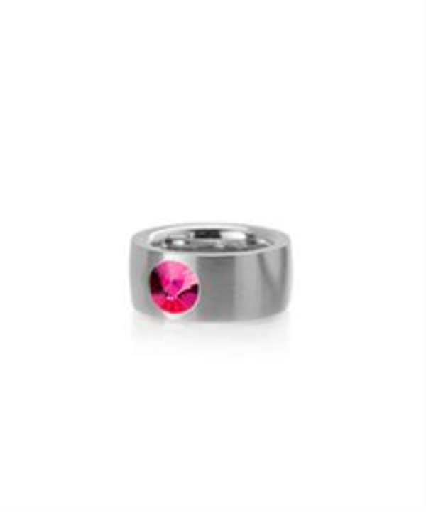 Anel Aço Inox — Cristal Swarovski 8mm (Modelo 2373)