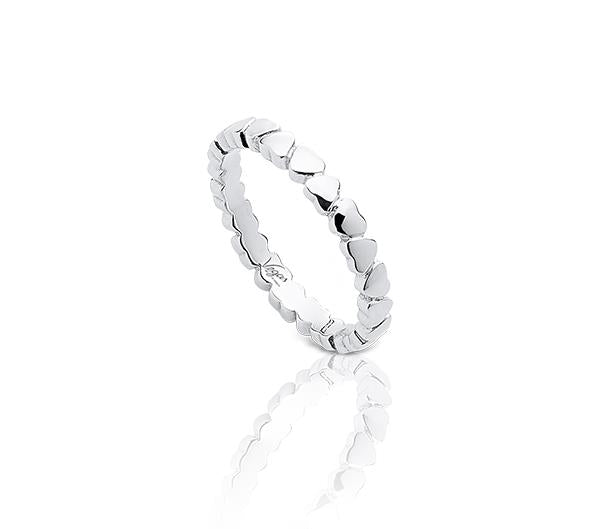 Anel Infinite Love – Prata 925 com Design de Corações