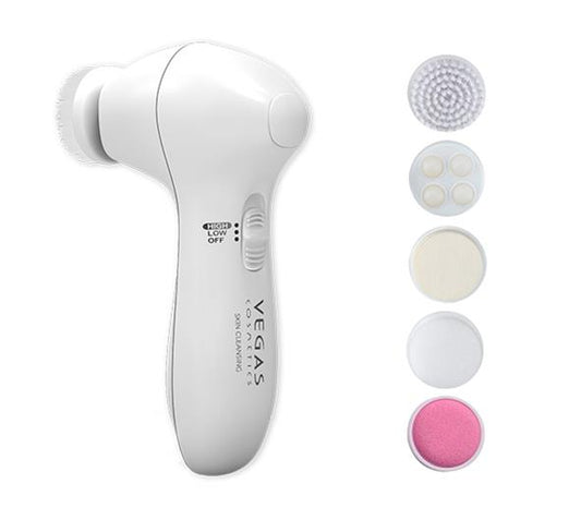 Escova Elétrica de Limpeza Facial – Limpeza Profunda com 5 Acessórios