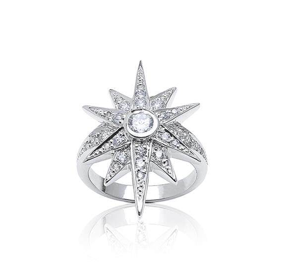 Anel Star Majestic – Prata 925 com Zircónias Cravadas