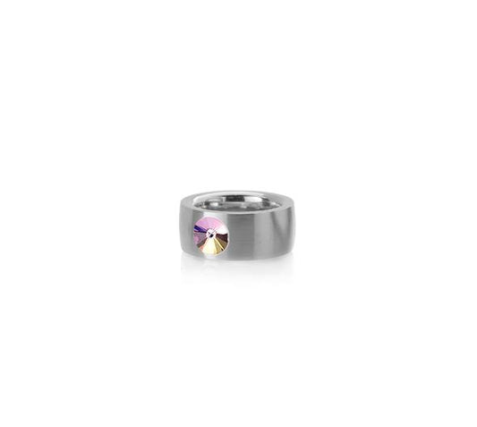 Anel Aço Inox — Cristal Swarovski 8mm (Modelo 2373)