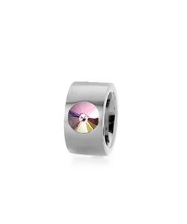 Anel Aço Inox — Cristal Swarovski 10mm (Modelo 2370)