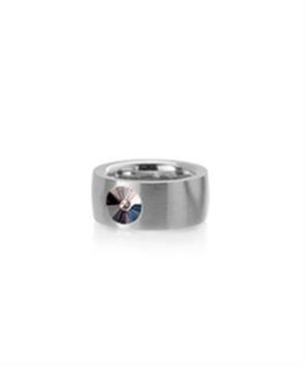 Anel Aço Inox — Cristal Swarovski 8mm (Modelo 2373)