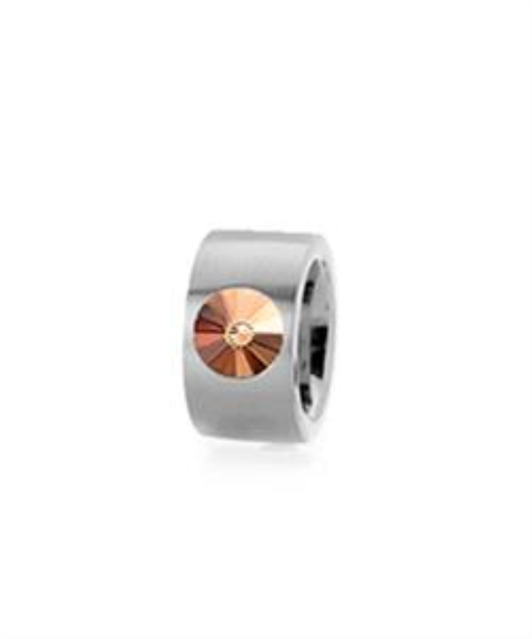 Anel Aço Inox — Cristal Swarovski 10mm (Modelo 2370)
