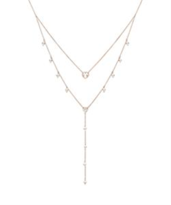 Colar-Y Heart Minimal – Cascata Delicada em Prata Esterlina 925
