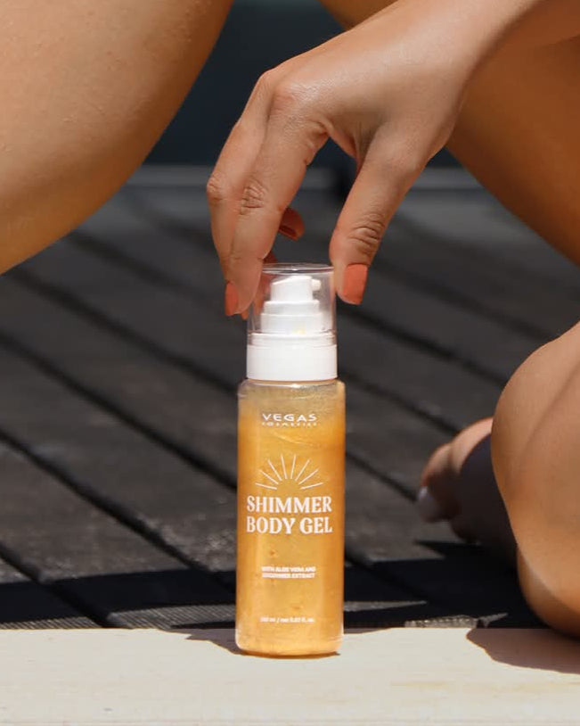 Gel Corporal Cintilante (Bronzeador de produtos naturais)