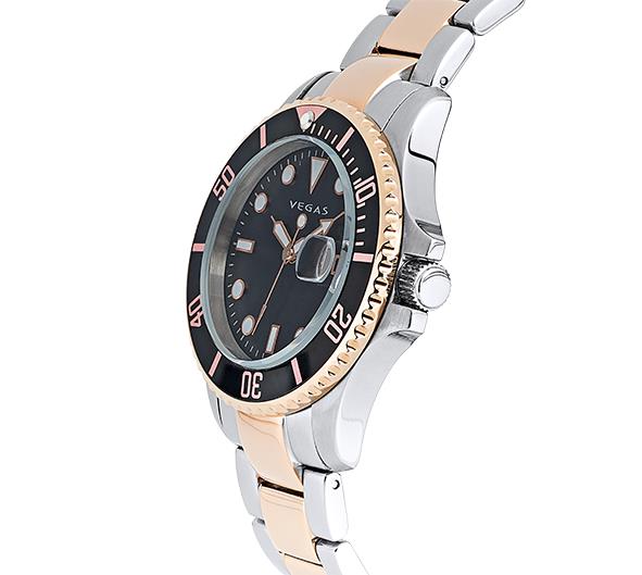 Relógio de Pulso Feminino — Elegância Bicolor em Aço Inoxidável