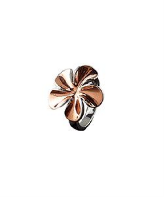 Anel Prata 925 – Modelo 2218 com Banho de Ouro Rosa