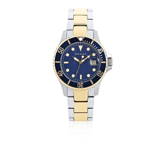 Relógio de Pulso Feminino — Elegância Bicolor em Aço Inoxidável