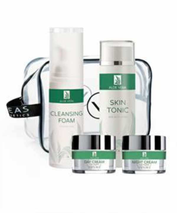 Kit Skin Care Aloe Vera – Tratamento Completo Equilibrante e Hidratante