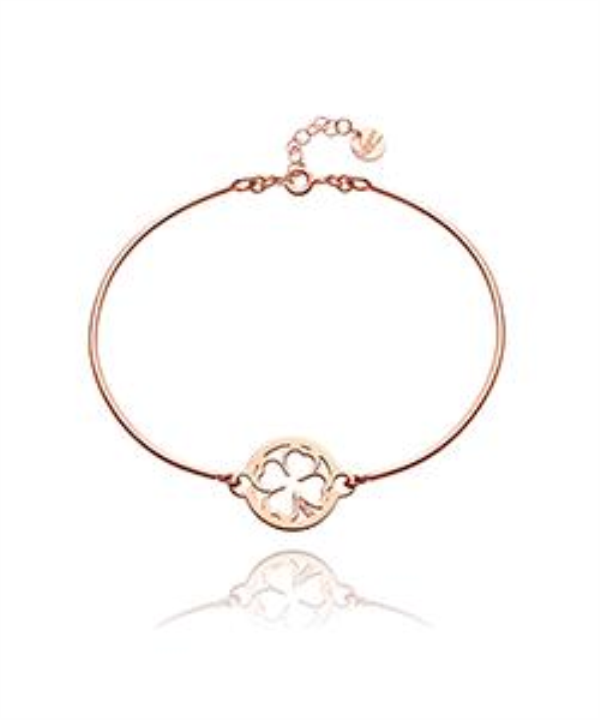 Pulseira Lucky Clover – Prata 925 com Banho de Ouro Rosa e Zircónias
